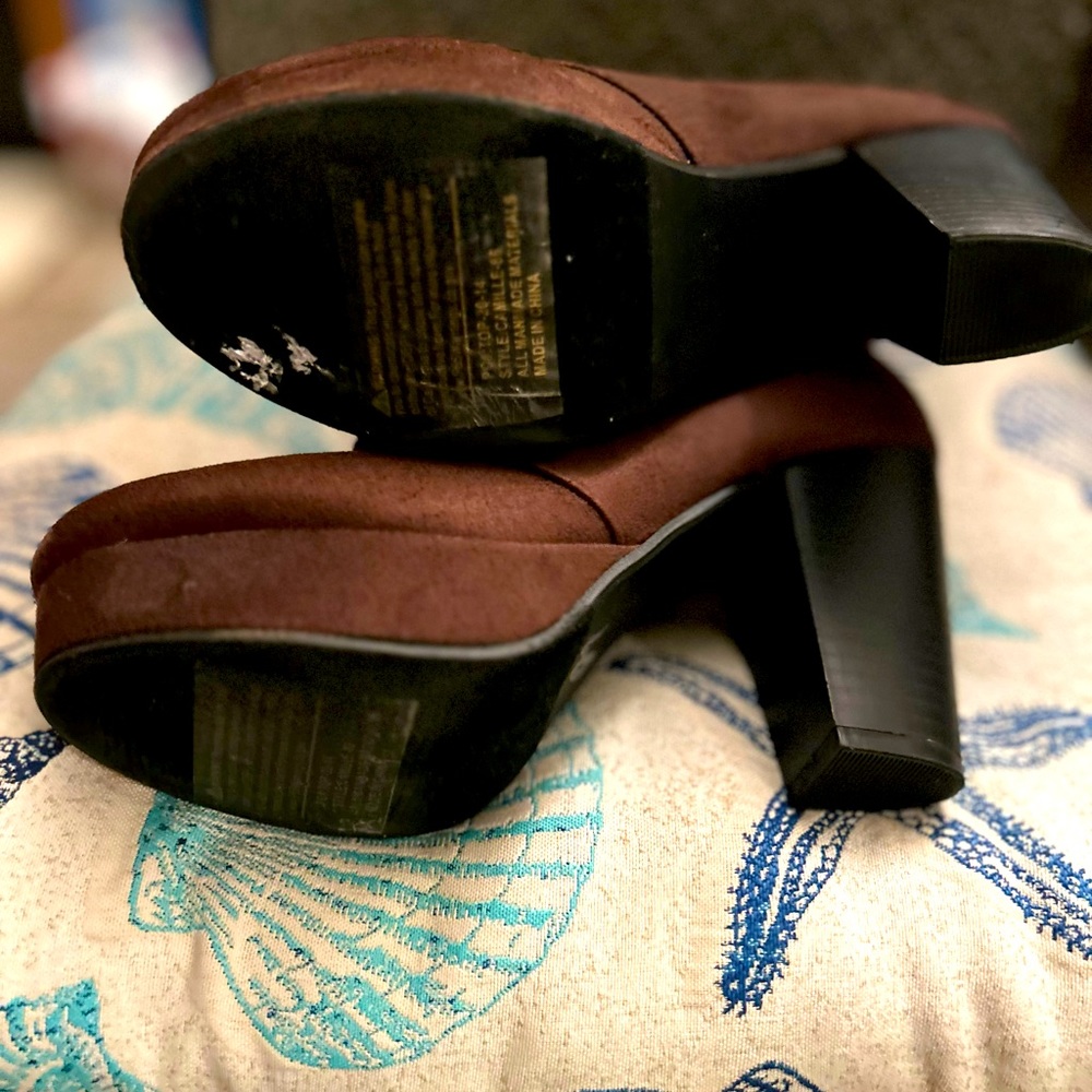 Suede Ankle Bootie Boots in Forest Green and Chocolate Brown $32.00 each